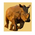 Low poly wild vector safari rhino